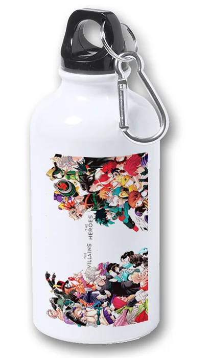 MERCHANDMANIA BIDON METALICO 400ML BOKU NO HERO Academy bottle metal travel sport picnic hunting