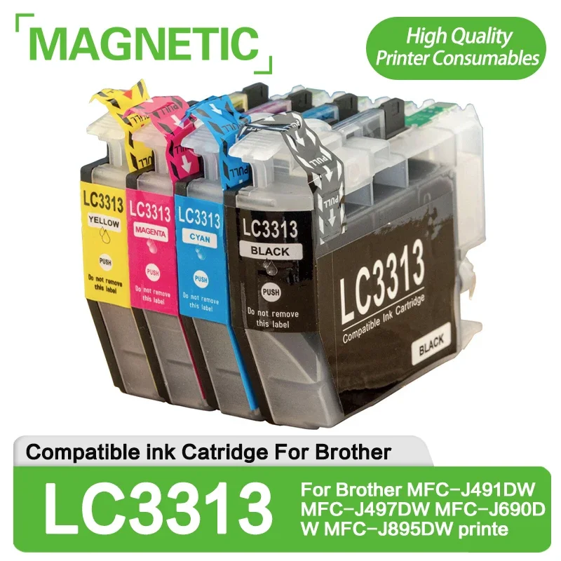 Impresora de tinta LC3313XL, Compatible con LC3313 3313, Compatible con Catridge para Brother, MFC-J491DW, MFC-J497DW, MFC-J690DW