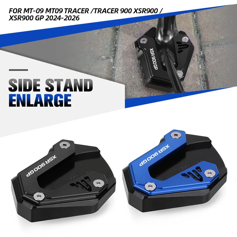 

For Yamaha MT-09 MT09 Tracer /Tracer 900 XSR900 / XSR900 GP 2024-2025-2026 Side Stand Enlarger Kickstand Enlarge Plate Pad MT 09