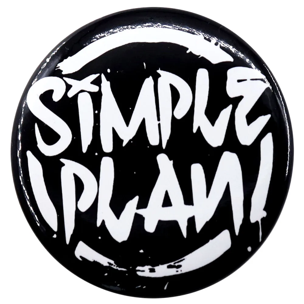 دبوس زر صفيح عتيق ، خطة بسيطة ، فرقة بانك بوب كندية ، ديكور مستدير ، إكسسوارات مجوهرات ، 58: #1