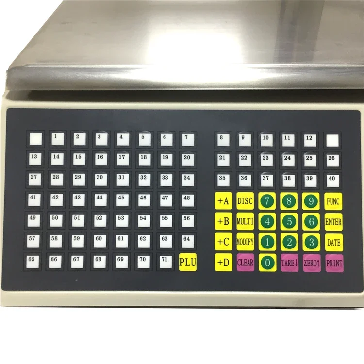 RS232 Thermal Label Printing 15KG/30kg Electronic Digital Weighting Scale with pole support Multiple language for fruit store