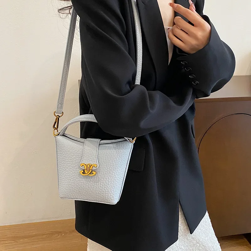 2025 وصول جديد! حقيبة دلو صغيرة بتصميم أنيق - خفيفة الوزن ومتعددة الاستخدامات على الكتف/حمل الجسم، جمالية صغيرة طازجة