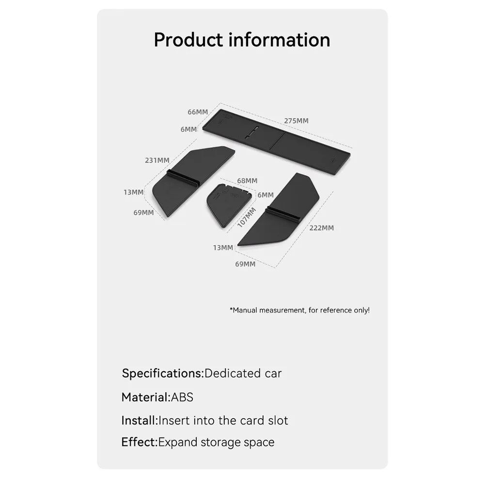 For KIA For EV9 2024 2025 Compatible Glove Box Partition Set ABS Material Interior Organizer for Structured Storage