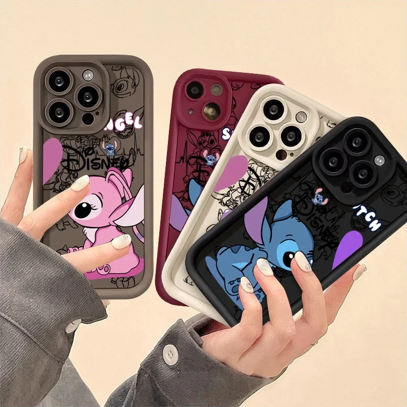 Funda de teléfono de silicona con diseño de Ángel y punto de dibujos animados para Google Pixel 7 8 9 Pro 7A 8A 5G 9 Pro XL, funda de pareja a la moda