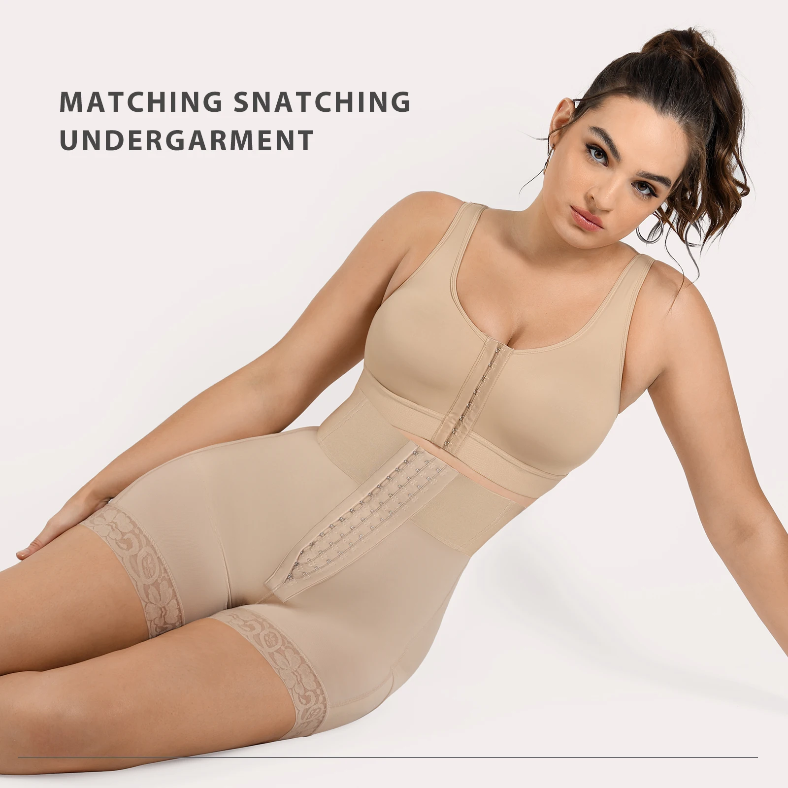 Bandage High Waisted Body Shaper Shorts Shapewear for Women Tummy Control Thigh Slimming Slip Shorts Butt Lifting Shapewear