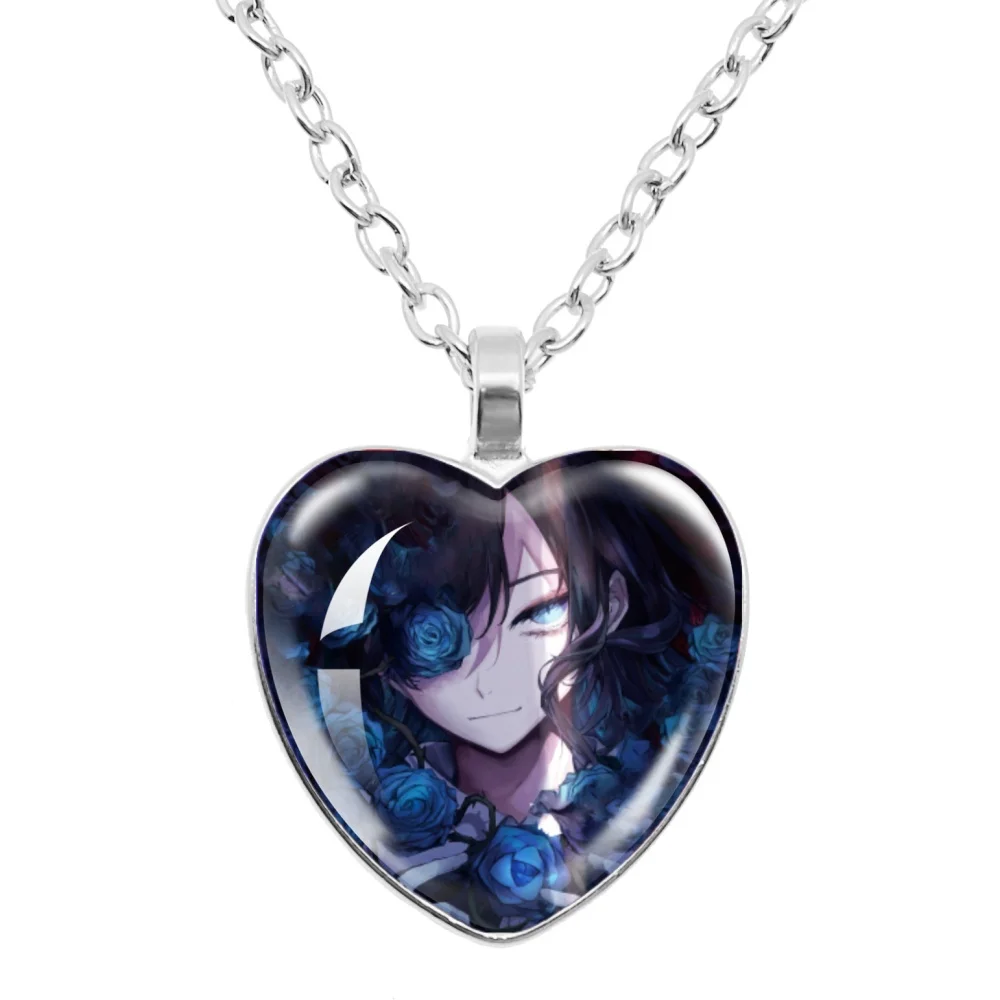 I Love Ado Necklace Ado Kyogen X Uta Cartoon Glass Heart-Shape