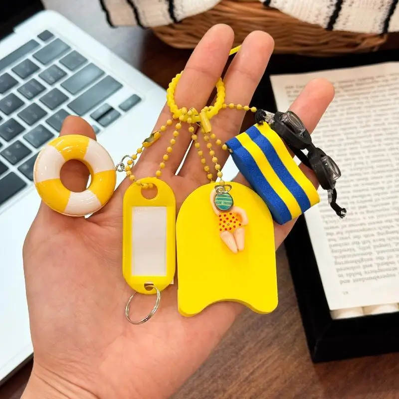 Sportlicher Schlüsselanhänger, Niedlicher Schwimmring-Anhänger für Mädchen und Jungen, Rucksack-Hängeaccessoire, Taschenanhänger, Autoschlüsselanhänger, Schicke Accessoires, Geschenk – Detail 4