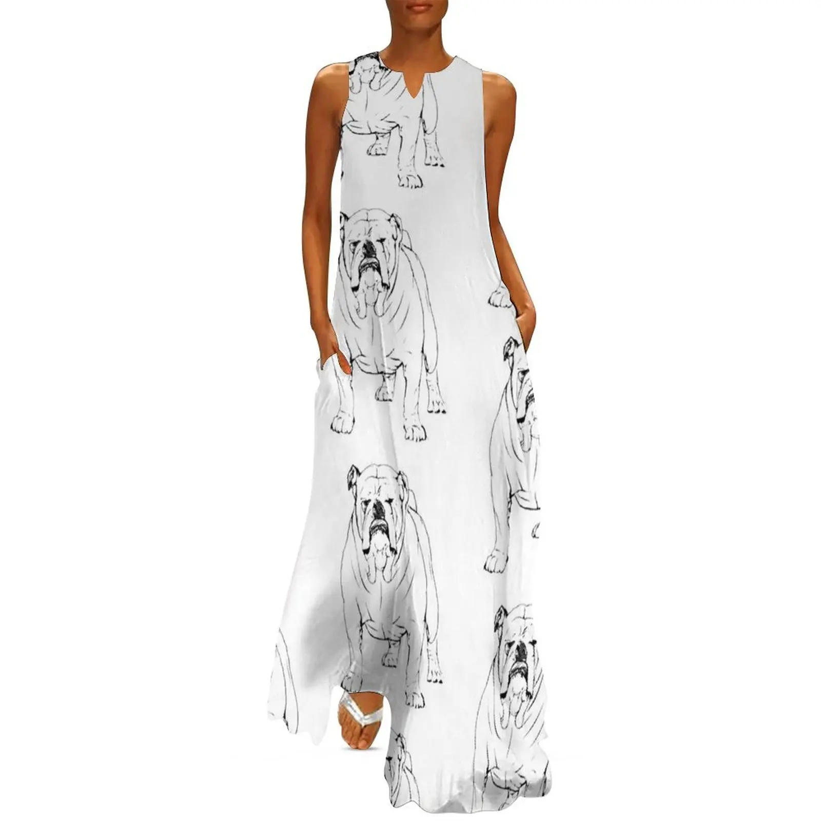 

Junkyard Dawg Sketch Long Dress chic and elegant evening dress party dresses woman