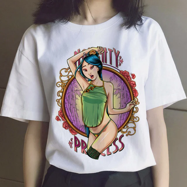 الرجعية الأميرة مغرفة الشرير الأميرة أوروبا عادية موضة التي شيرت المرأة Bf نمط زوجين موضة القوطية تي شيرت عيد الميلاد الأسرة #1