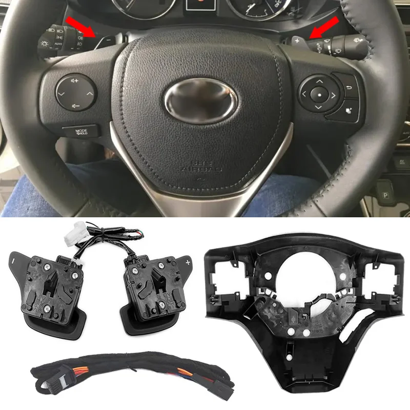 Paddle Shift Steering Wheel Paddles Gear Paddle Shift Kit Modified Replacement For Toyota Corolla Rav4 Yaris Vios 2014-2017