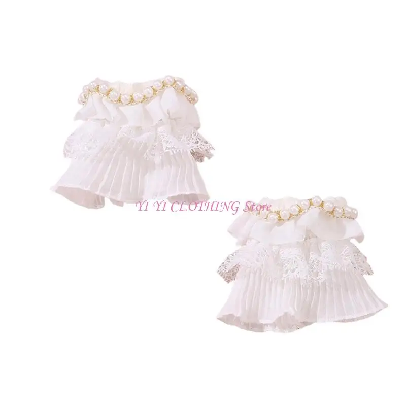 N5KF Bowknot Forune Mounts for For Srunk Sweater Lavel Elive лента кружевные манжеты для запястья