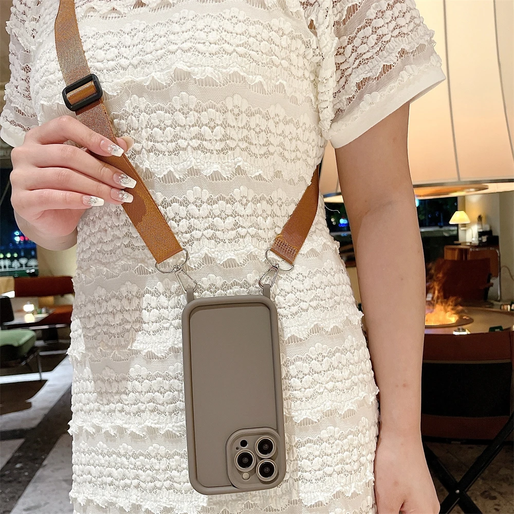 Crossbody Cord Rope Lanyard Necklace Case For iPhone 16 14 11 12 13 15 Pro Max XS X XR 8 7 Plus Shockproof Soft Silicone Cover image 4