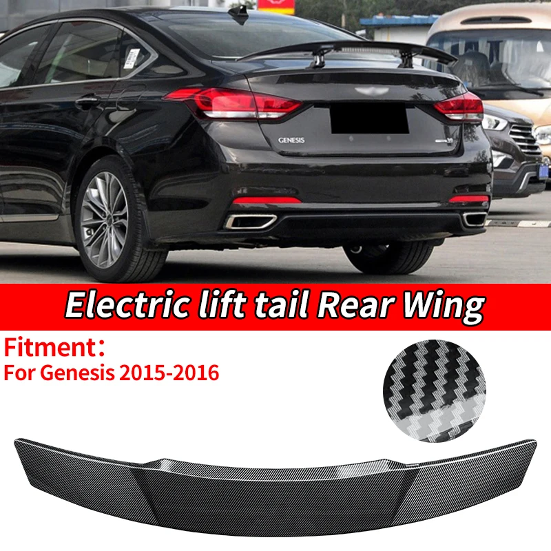 Car Universal Electric Rear Spoiler Wing Trunk Tail Remote Control Modification Accessories For Hyundai Genesis 2015-2016