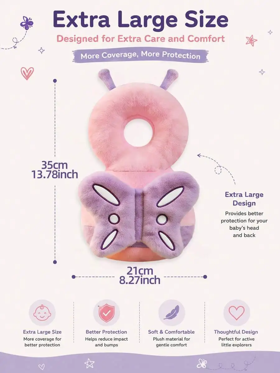 Upgraded 2nd Generation Baby Protective Pillow, Extra Large, Thickened And Widened, Toddler Protection Pad, Baby Head Protection