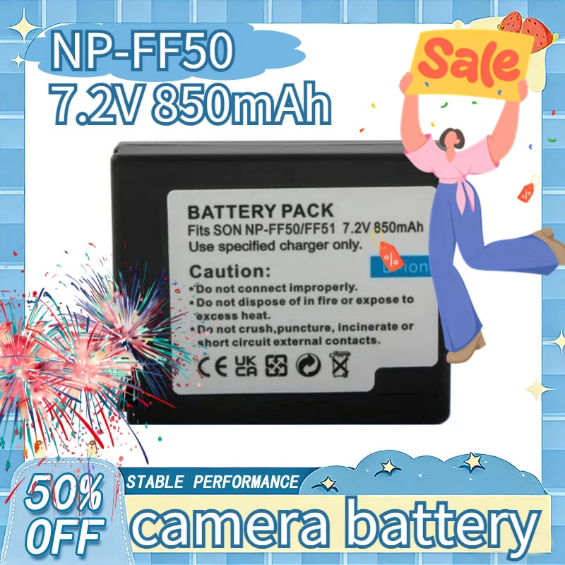 

Совершенно новая сменная батарея для камеры 7.2V 850mAh NP-FF50 для Sony IP210E IP220E DCR-HC1000 DCR-HC1000E