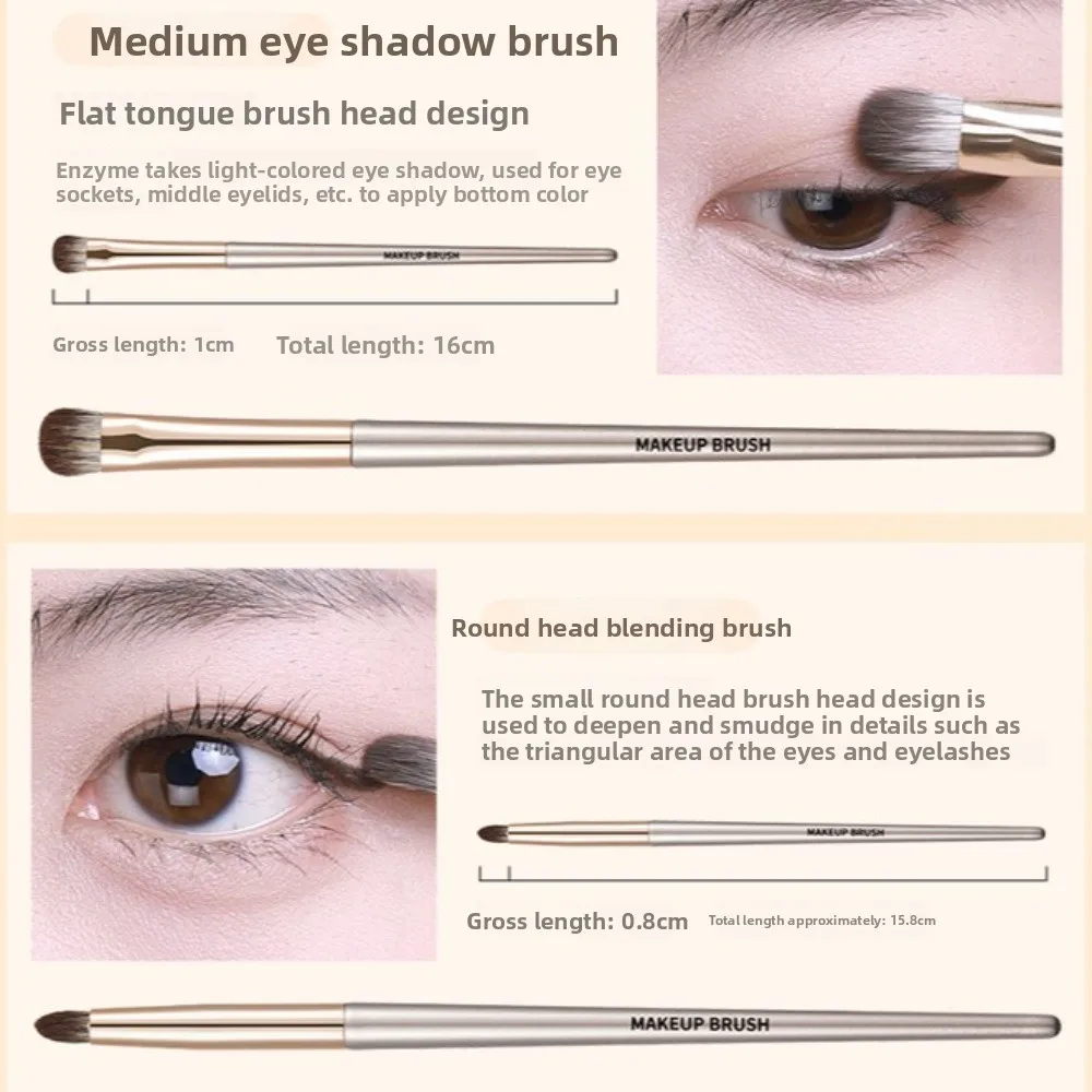 8 pezzi strumento per trucco set di pennelli per ombretto viso abbronzante contorno pennelli per trucco kit 8 pezzi cosmetici fodera pennello per sopracciglia principianti