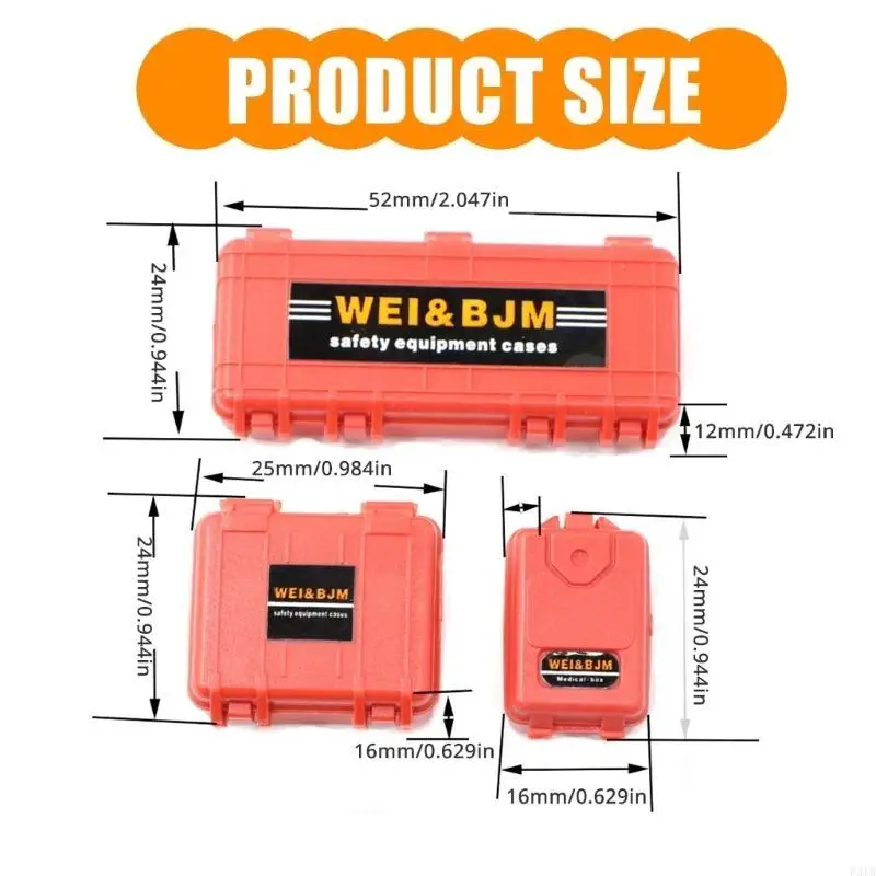 Boîtier boîte à outils Équipement d'équipement pour les pièces intérieures voiture camion SCX24 TRUNT MODÈLE MODÈLE