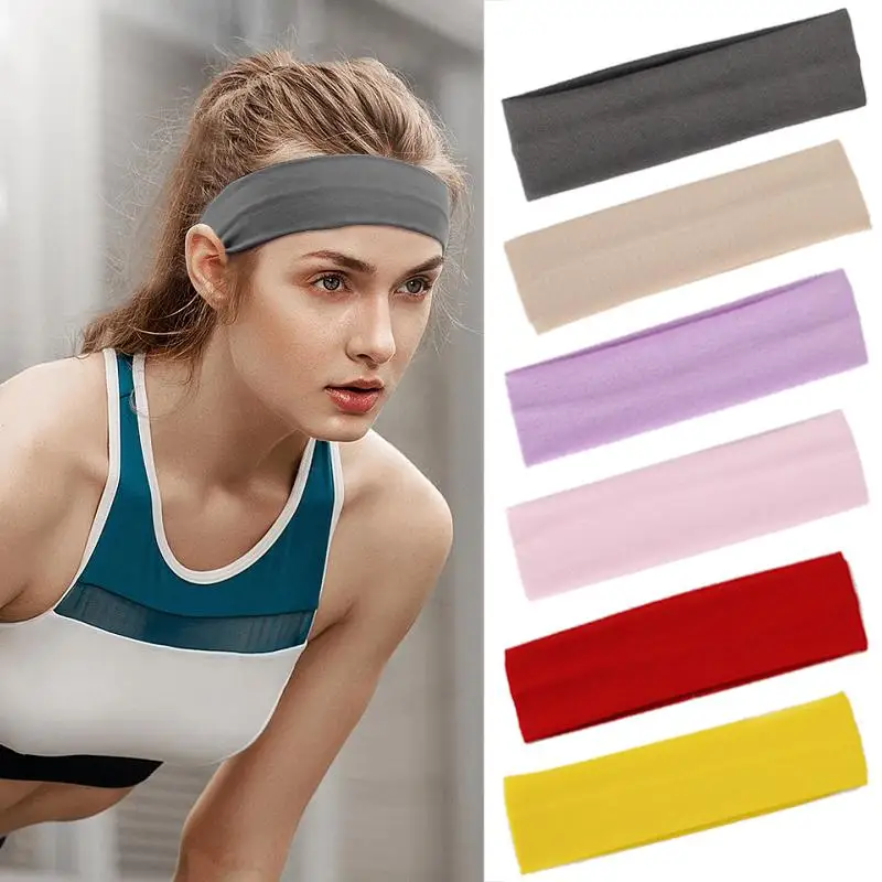 

1pc Candy Color Sports Headband Absorb Sweat Stretch Yoga Hair Bands Portable Women Sports Sweatband Fitness Hair Accessories