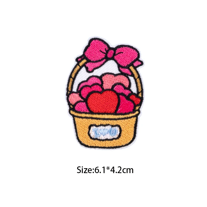 Pink Valentine\'s Day Rose Love Envelope Patches Badges Embroidery Patch Applique Ironing Fashion Clothing DIY Gift Box Decor