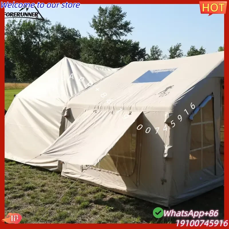 2026 Forerunner Hot Sale Cotton Family Glamping Travel Camping Tent UV protection Waterproof 4-6 Person Air Tent