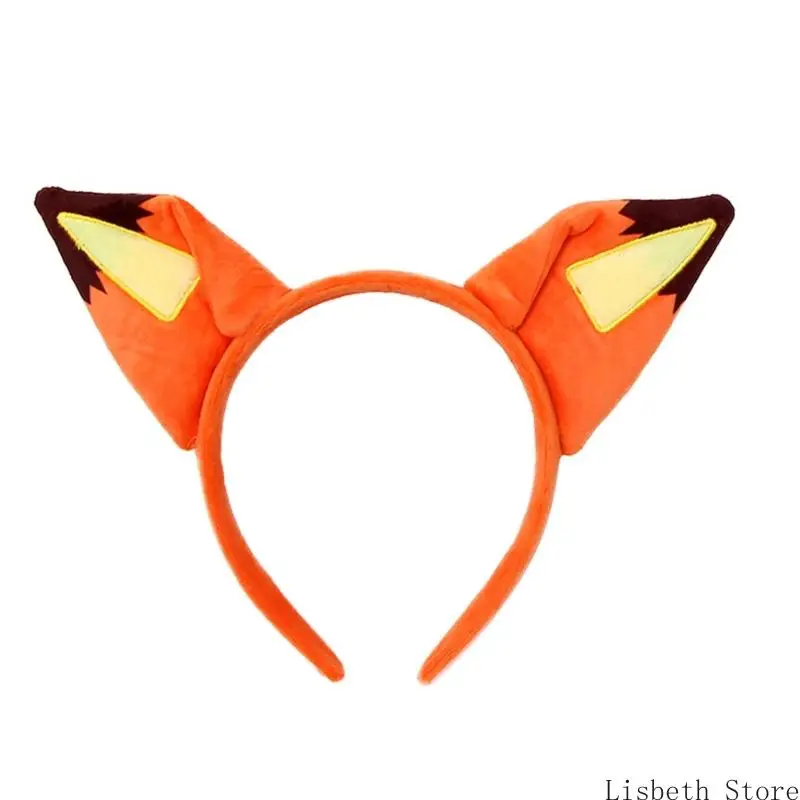 124a vossen oren hoofdband zacht elastisch haaraccessoire mode haarstukje voor cosplay feest kostuum rollenspel volwassenen