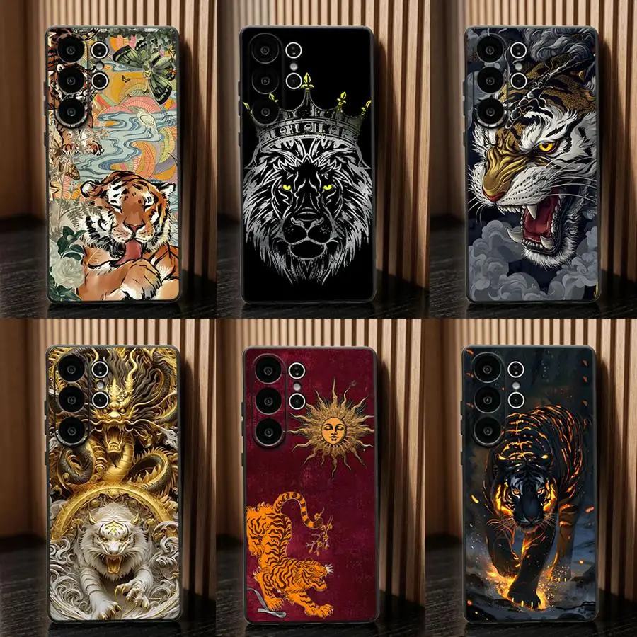 Animal Tiger Pattern Case for Samsung Galaxy S26 Ultra S23 S25+ S10 S9 Note 20 8 9 10 S25 Plus S21 FE S24 S26+ S20 S24+ Phone