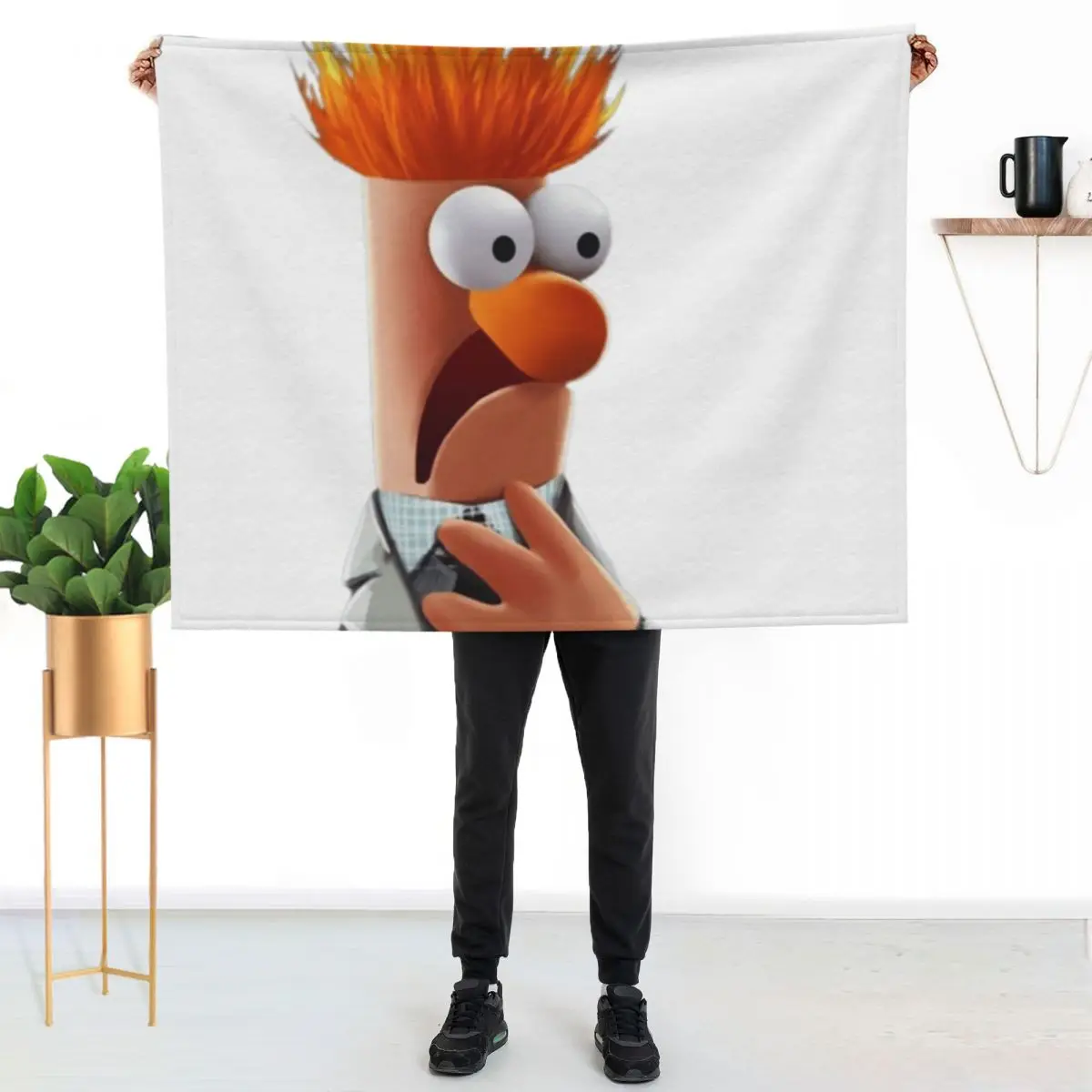 beaker Throw Blanket Thins cosplay anime Cute Plaid halloween Moving funny gift Blankets