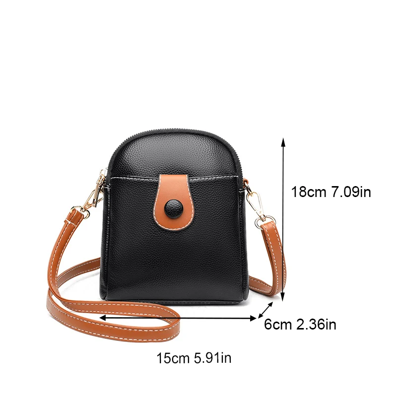 Mini Phone Bags For Women High Quality Pu Leather Crossbody Messenger Bag Fashion New Satchel Handbag Purse Shopping Bag Bolsa