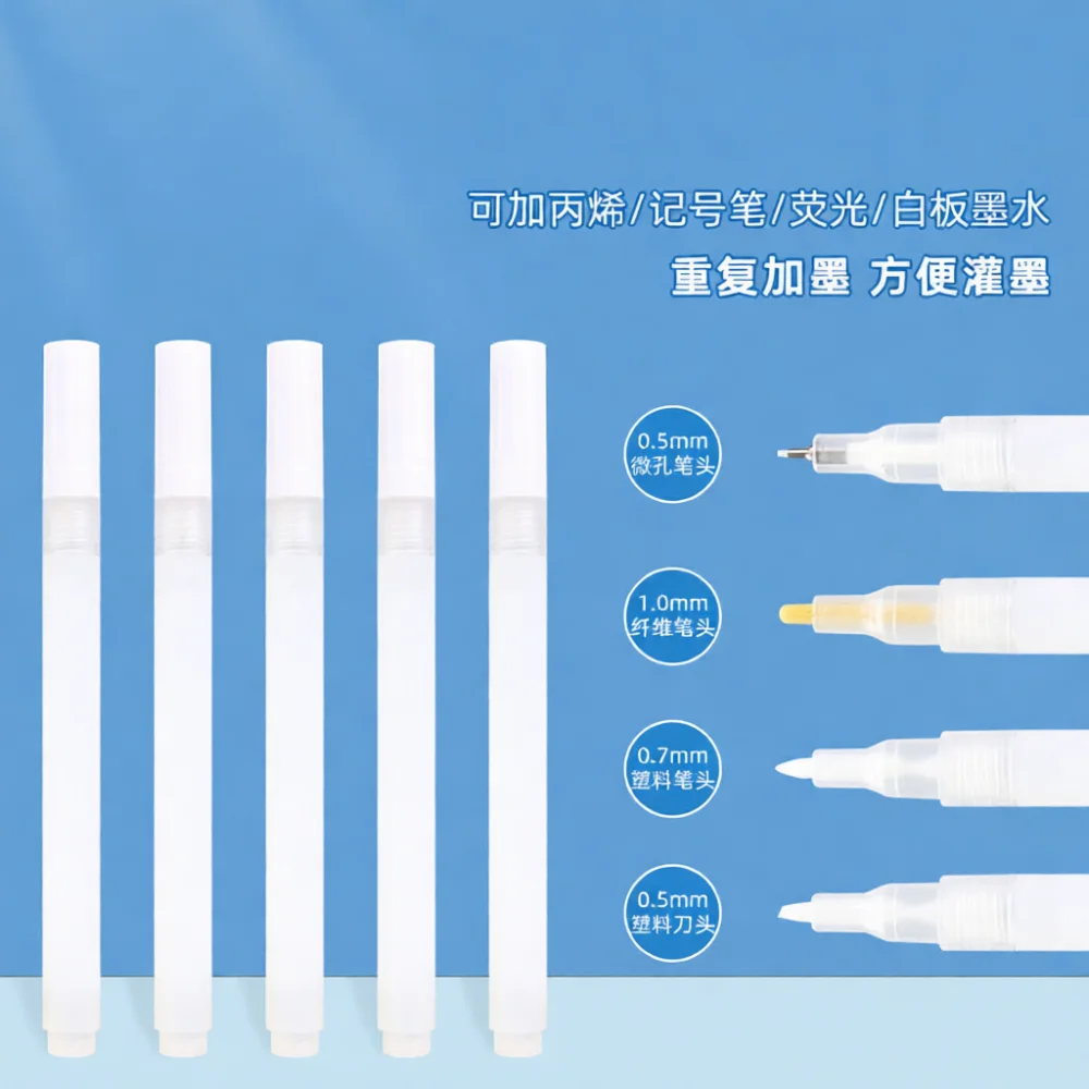 Empty Marker Pen For DIY Acrylic Art Craft Supplies Refillable Ink Tube Plastic Drawing Pencil Creative Writing Tool - view 6
