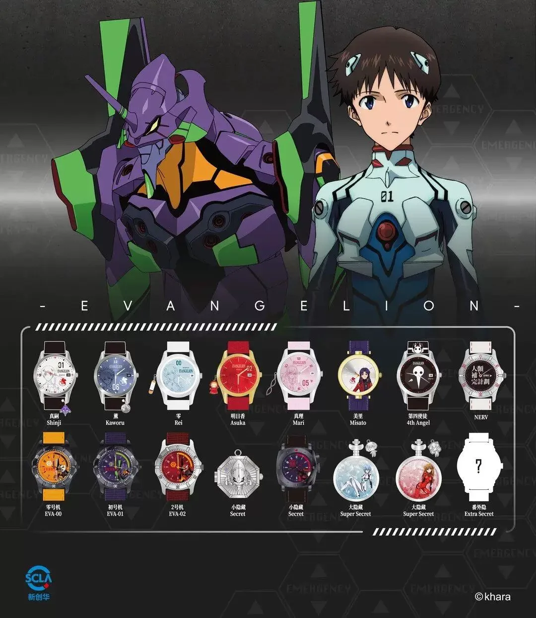 Relógio Oficial Neon Genesis Evangelion EVA: Caixa Misteriosa