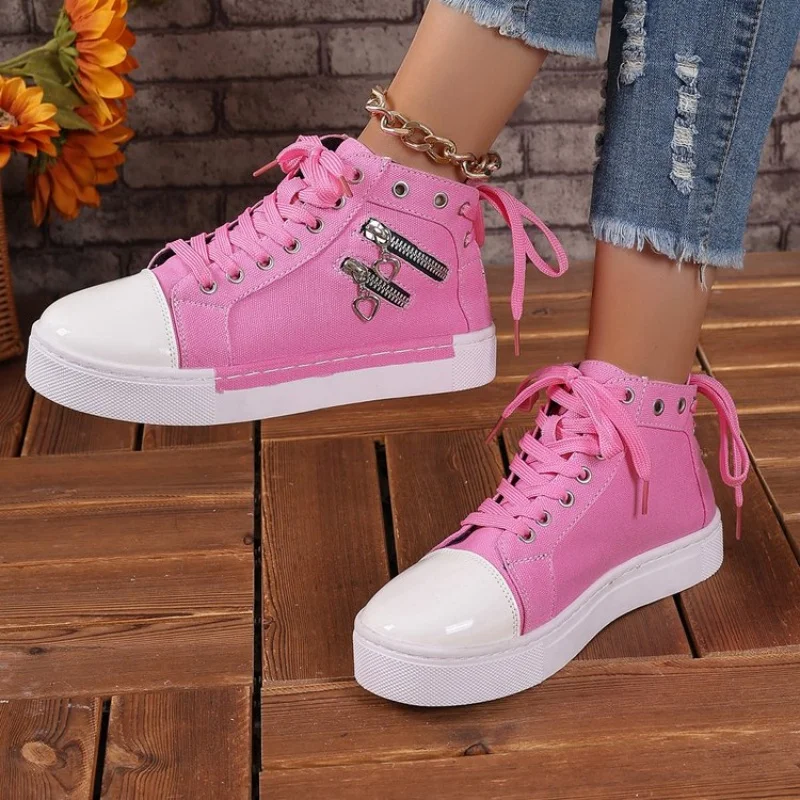 

*Fashion New Round Head Elegant Thick soled Sports Shoes for Women Spring Autumn Hot Selling Comfortable Anti slip Casual Shoes