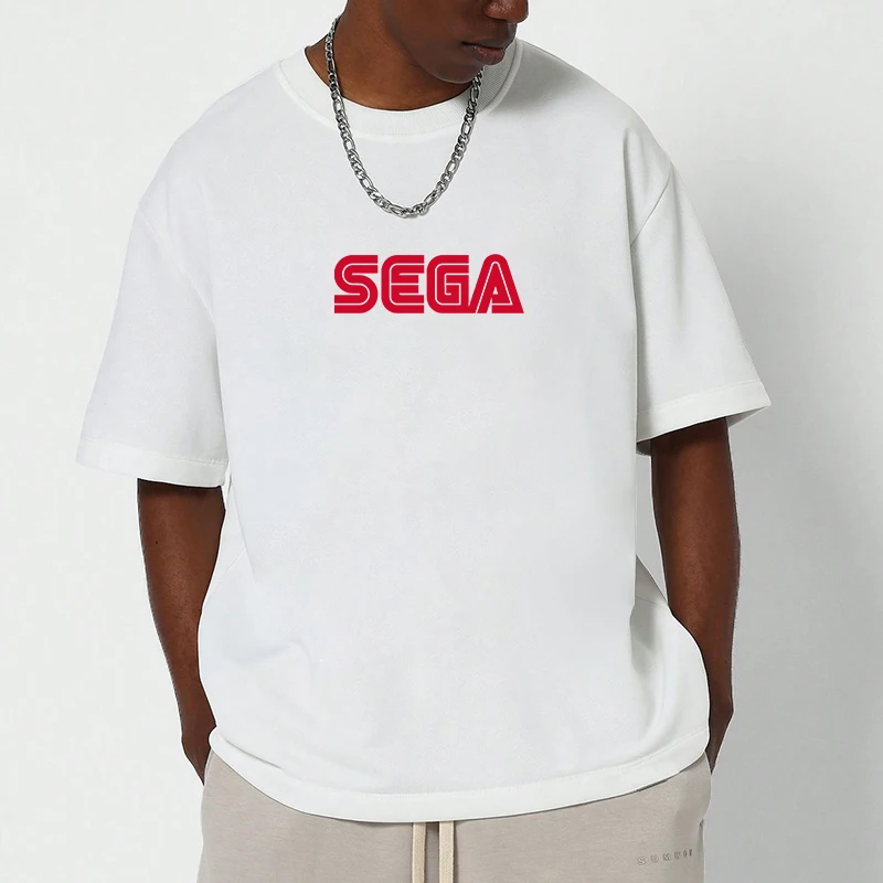 

Summer Tops S-Segas Short Sleeve Tee Men's Cotton T-shirt High Quality New in Tees Gifts for Boyfriend Y2k Clothing White
