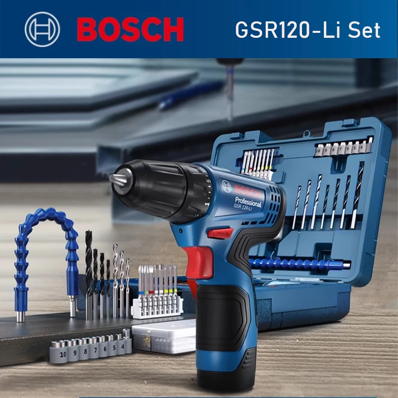 Bosch Electric Drill GSR120-Li 12V Cordless Electric Screwdriver Rechargeable Driller With 1 Battery