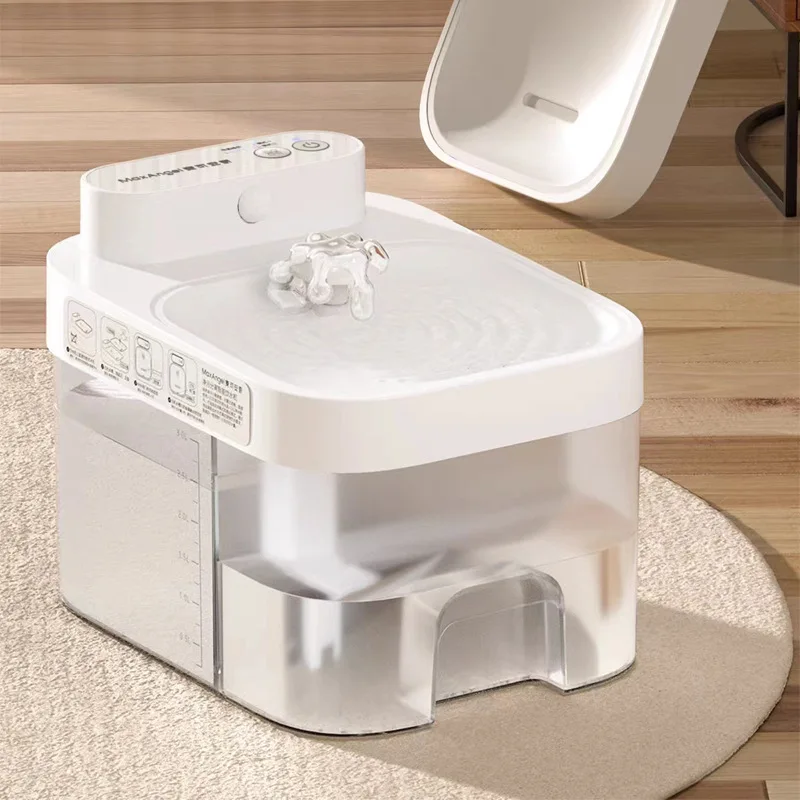 Electric Cordless Water Fountain with Ultrafiltration and Radar Smart Sensor Metal Pet Water Dispenser