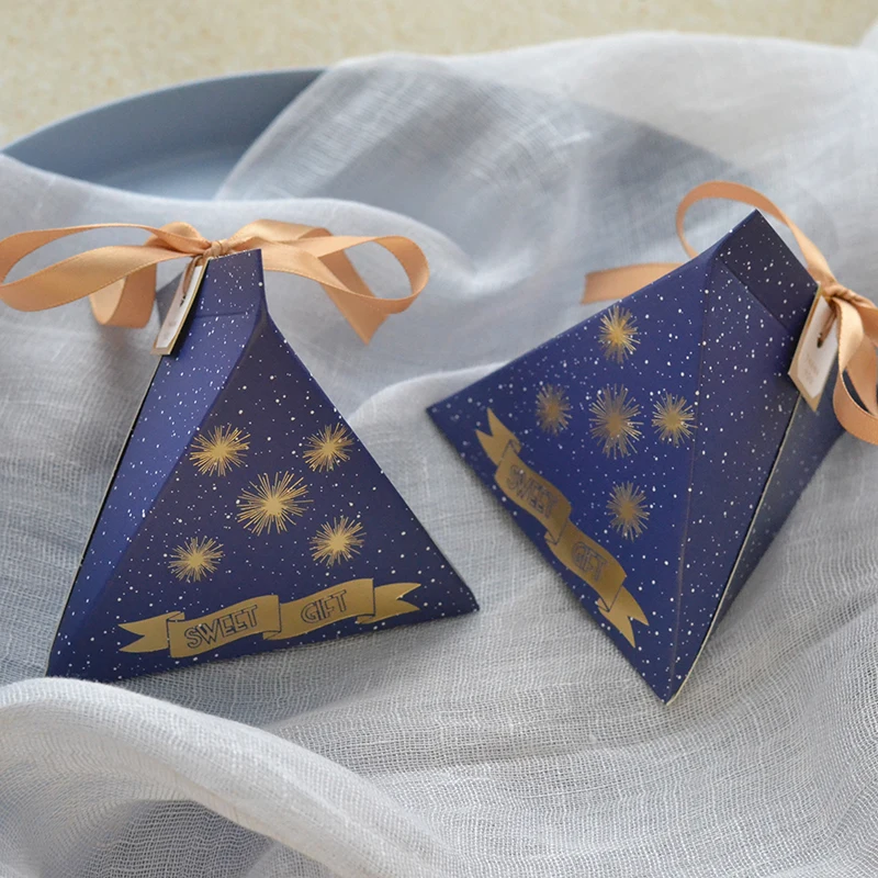 Companion gift box starry sky Easy Fold Birthday Party Anniversary Wedding Favors Bomboniere paper thanks Gift Box Chocolate box