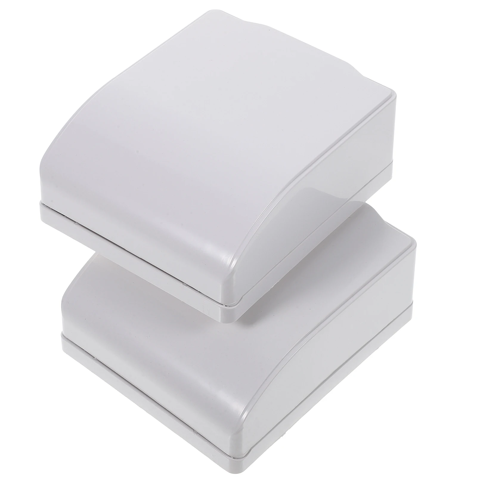 

2pcs White 86 Wall Socket Plug Waterproof Box Pvc Flame Retardant Durable Electrical Outlet Guard For Home Office Hospital