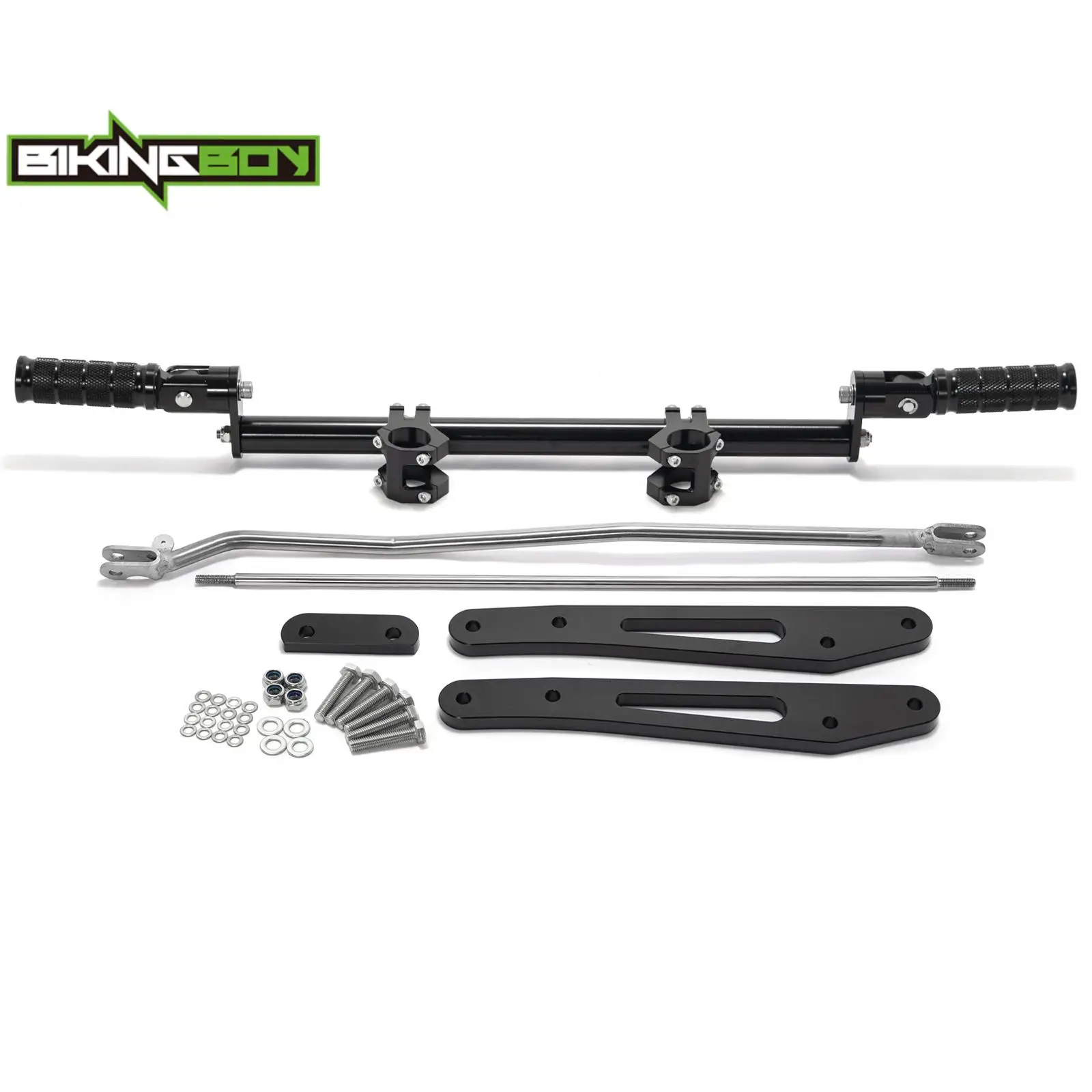 BIKINGBOY Forward Control For Triumph Bonneville T100 T120 / Black 16 17 18 19 20 21 22 23 24 25 Highway Foot Pegs Kit Rearsets