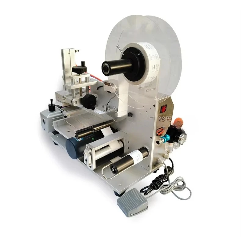 2026-Super Quality Hot Sales Semi Automatic Flat Label Applicator Manual Labeling Machine