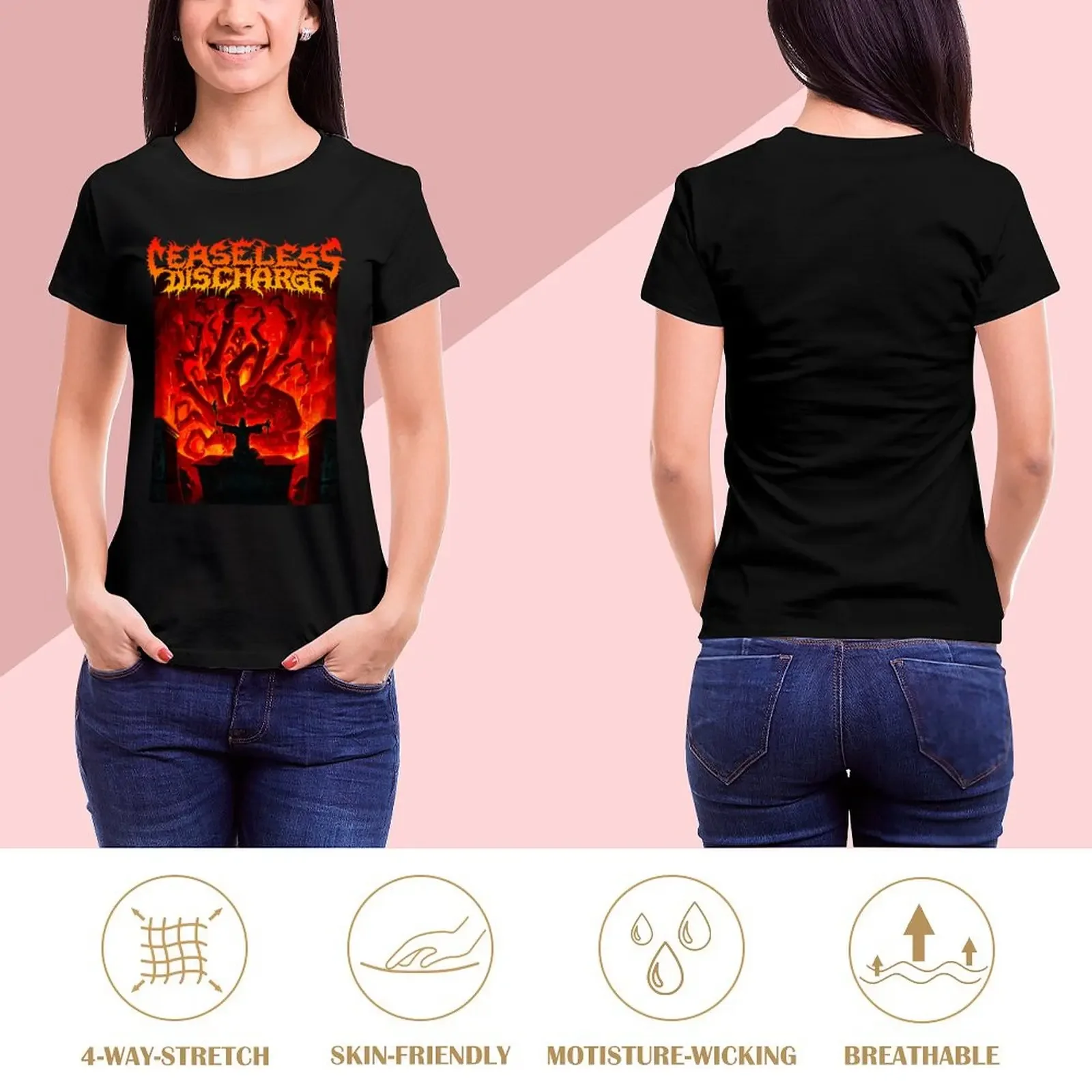 Ceaseless Discharge T-Shirt plain quick drying animal prinfor black t shirts for Women