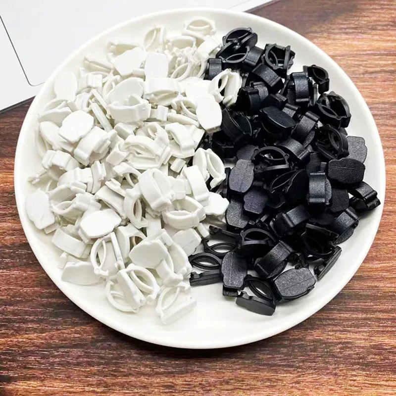 100PCS plastic button black and white jewelry DIY shoes charm children shoelace buckle jewelry light buckle