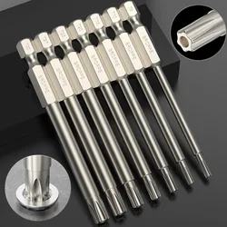 10/12Pcs S2 Alloy Steel Torx Screwdriver Bits Tool Set 1/4 Inch Hex Torx Socket Set Handle Tool Electric Screw Driver Set