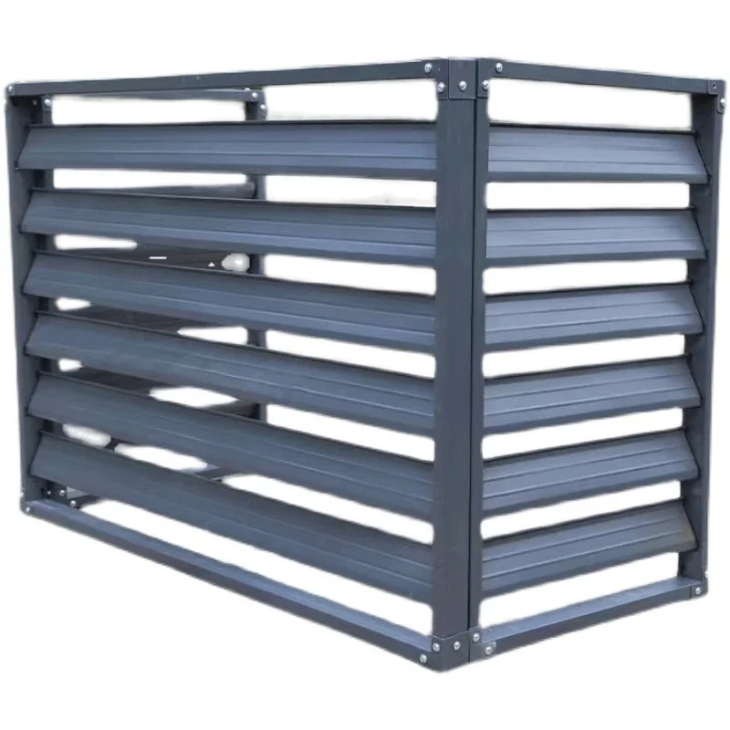 Aluminum Alloy Ac Condenser Cover Frame Zinc Steel Outdoor Unit of Central Air-Conditioning Protective  Shutter Grille Rainproof