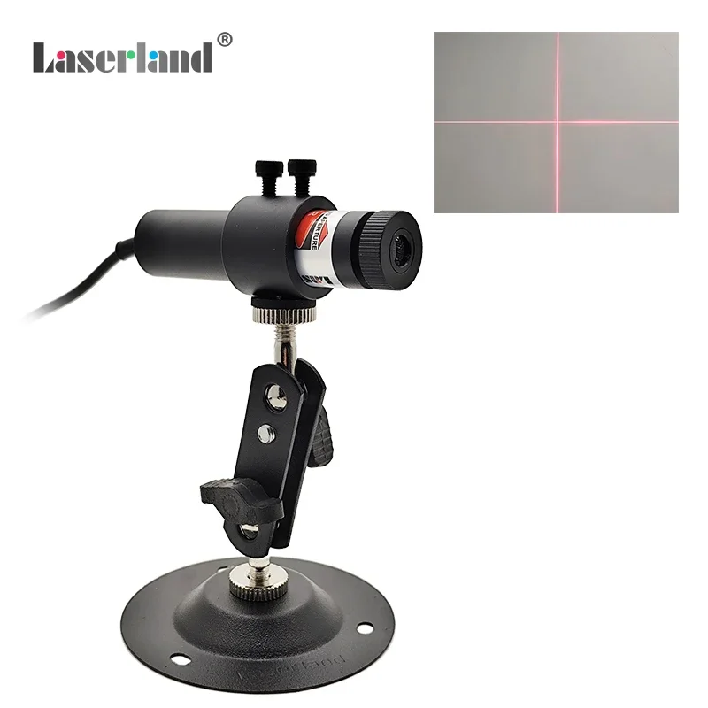 Red Laser Module Cross Hair Focusable Locator for Heat Press Screen Printing Fabric Woodworks Cutting Sawmill Alignment