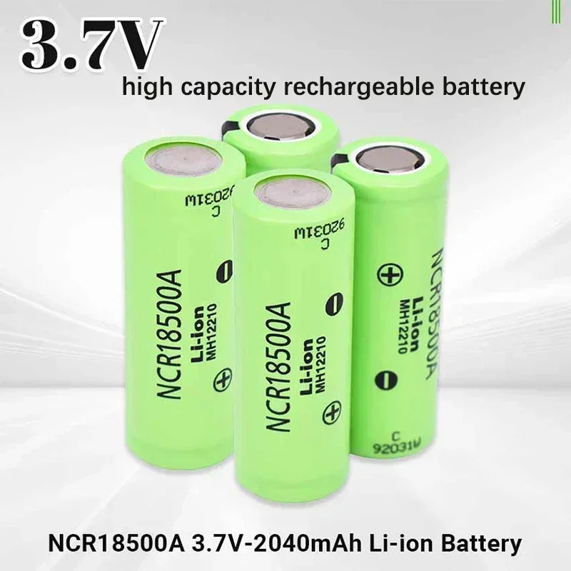 New high-quality 18500 3.7V 2040mAh 100% original NCR18500A 3.7V battery for flashlights, toy flashlights, etc lithium battery