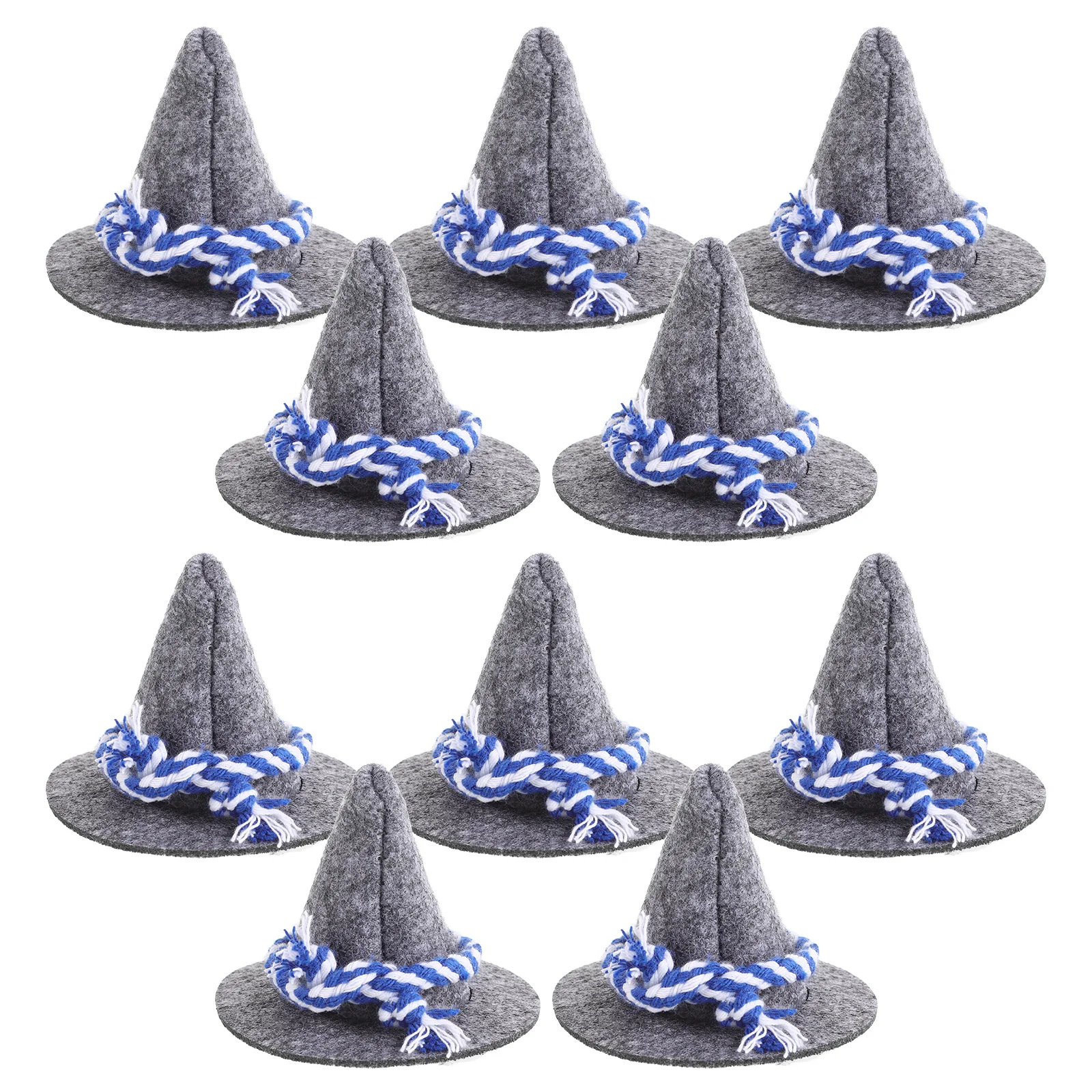 20 Pcs Felt Witch Hat Halloween Accessories Flask Hats Bottle Accessory Grey