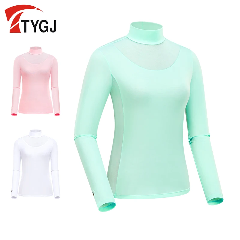 Ice Silk Sunscreen Clothes Tops Ball Golf Tennis Women\'s Light Slim Dry Fit Bottoms Summer Outdoor Long-sleeved tShirt Clothing