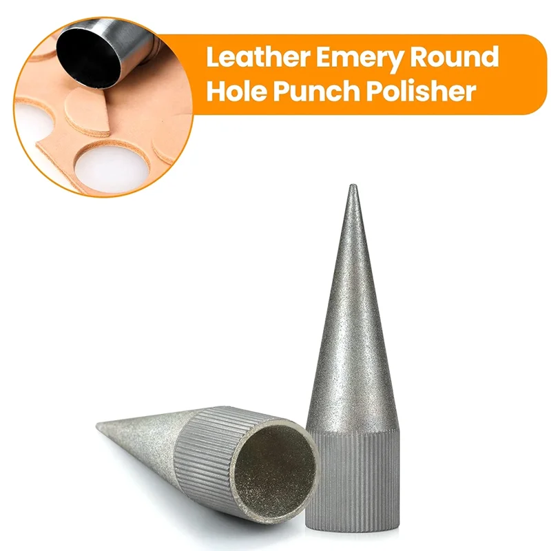 Leather Emery Round Hole Punch Polisher Grinder 3-16MM DIY Leather Punch Edge Sharpener Tool Punch Manual Polishing ToolJAS