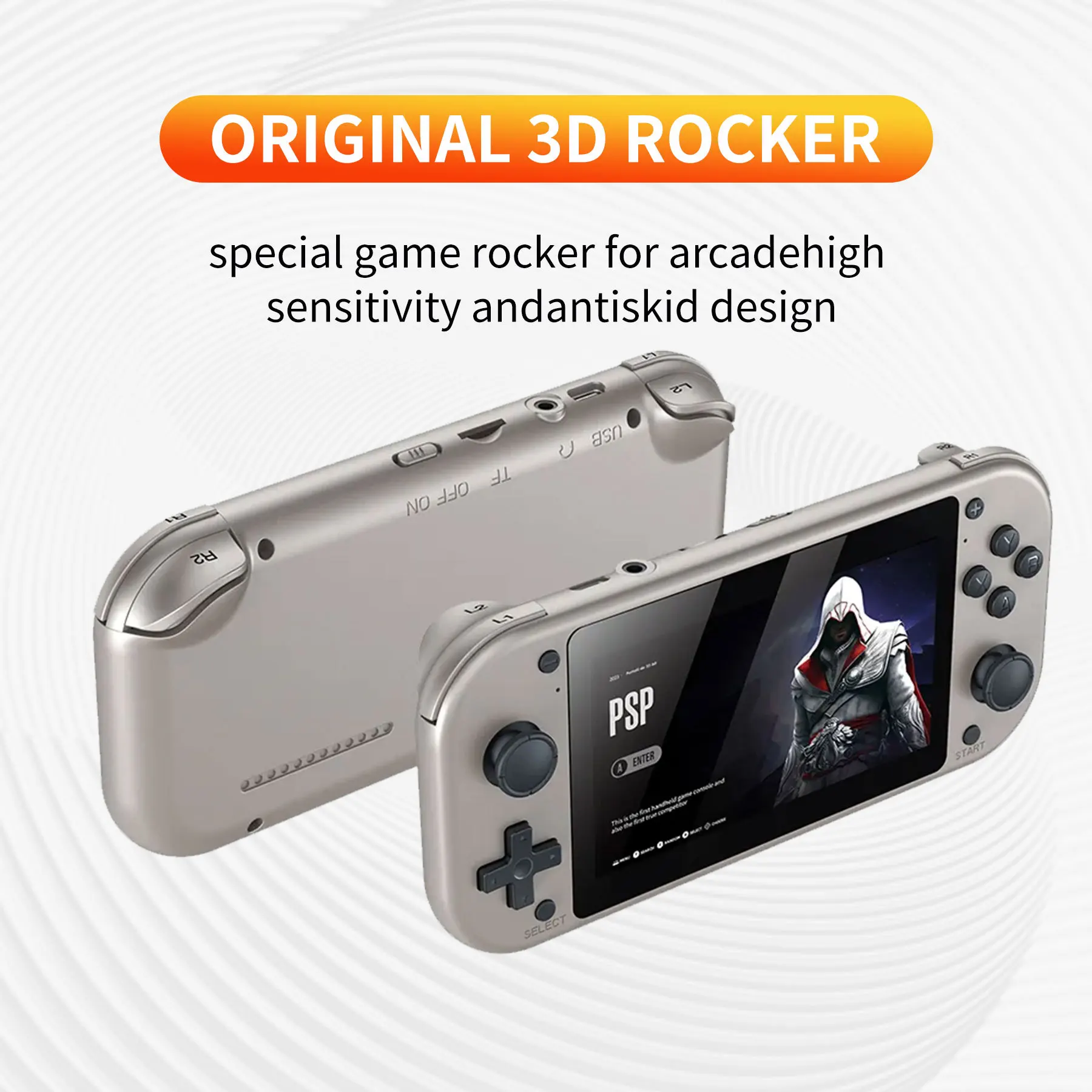 M17 Linux Retroarch 64G IPS High 4.3 Inch HD Screen Built In PSP/N64 Simulators Handheld Game Players Handheld Game Console