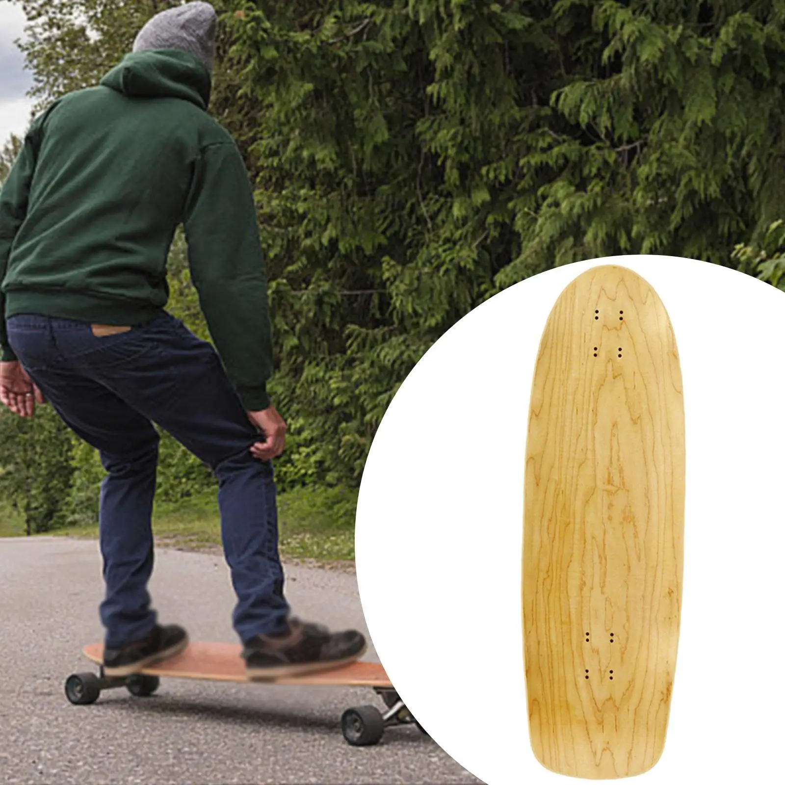 Leere Skateboard Deck doppelt verzogene Wohnkultur Ersatzteil konkaves Brett für Sport kunst Malerei im Freien Erwachsene DIY Handwerk