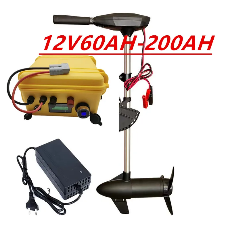 12V LiFePO4 Battery 14.6V 120Ah, 100Ah, 80Ah 12V Lithium Iron Phosphate Battery Pack with 10A Charger